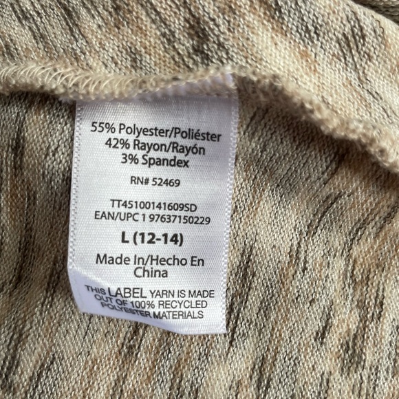 Heathered Gray/Brown Twist Front Sweater - Picture 6 of 6